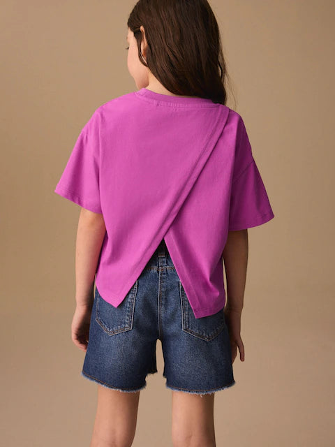 Pink Rainbow Sequin Heart T-Shirt (3-16yrs)