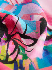 Pink Graffiti Oversized Graphic Print T-Shirt (3-16yrs)