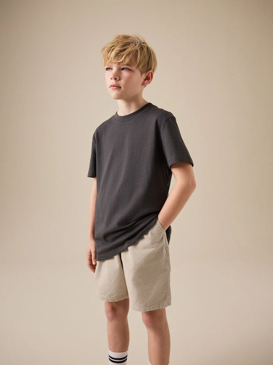 Ecru Pull On Cord Shorts (3-16yrs)