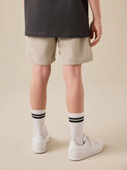 Ecru Pull On Cord Shorts (3-16yrs)