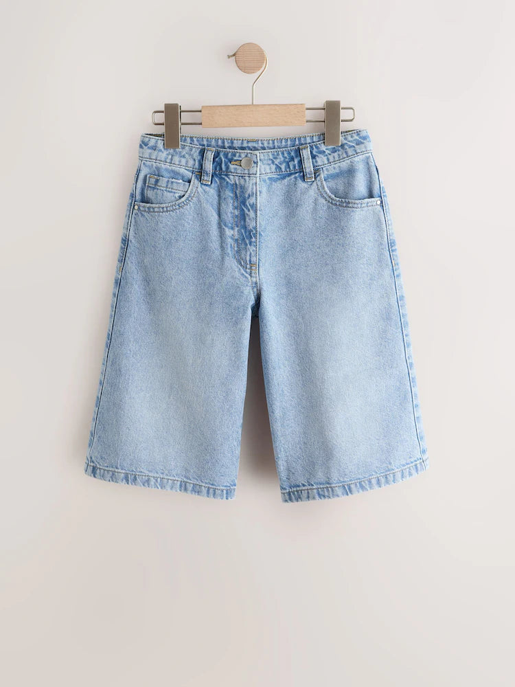 Light Blue Denim Longer Length Jort Shorts (3-16yrs)
