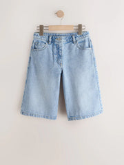Light Blue Denim Longer Length Jort Shorts (3-16yrs)
