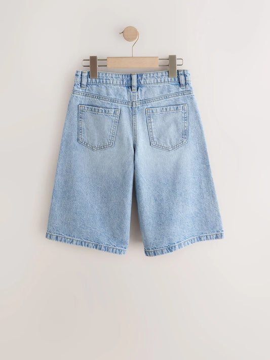 Light Blue Denim Longer Length Jort Shorts (3-16yrs)