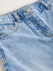 Light Blue Denim Longer Length Jort Shorts (3-16yrs)