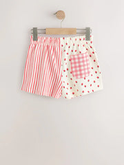 Ecru/Red Stripe Strawberry Shorts (3mths-7yrs)