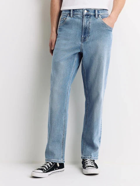 Light Blue Denim Straight Fit Jeans