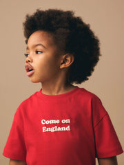 Red Short Sleeve Football Slogan T-Shirt (3mths-7yrs)