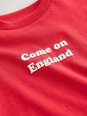 Red Short Sleeve Football Slogan T-Shirt (3mths-7yrs)