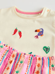 Ecru Tropical Short Sleeve Baby Top and Short Set 2 Piece (0mths-2yrs)