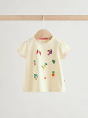 Ecru Tropical Short Sleeve Baby Top and Short Set 2 Piece (0mths-2yrs)