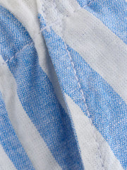 Blue Stripe Linen Blend Pull On Shorts (3mths-7yrs)