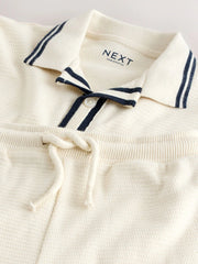 Ecru Short Sleeve Shirt and Shorts Set (3mths-7yrs)