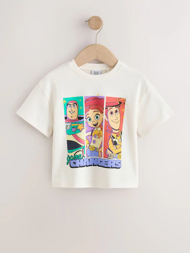 Ecru Toy Story Woody Jessie Buzz Lightyear Short Sleeve T-Shirt (3mths-7yrs)