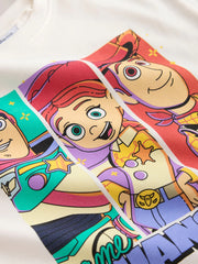 Ecru Toy Story Woody Jessie Buzz Lightyear Short Sleeve T-Shirt (3mths-7yrs)