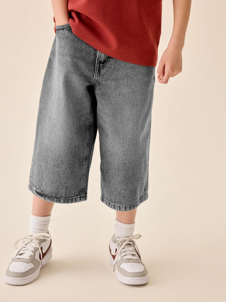 Grey Longer Line Jorts (3-16yrs)