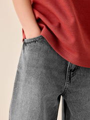 Grey Longer Line Jorts (3-16yrs)