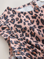 Animal Print Top And Skirt Set (3-16yrs)