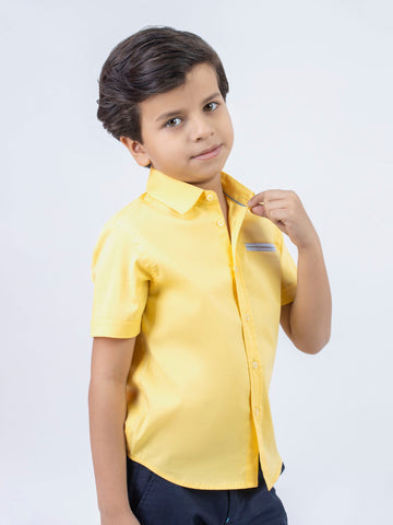 Yellow Half Sleeve Casual Shirt Brumano Pakistan