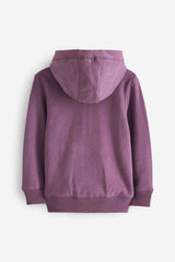 Berry Purple Zip Through Hoodie