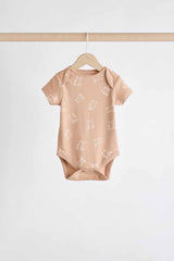 Neutral Baby Short Sleeves Bear Bodysuits 5 Pack