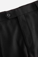 Black Slim Fit Textured Suit Trousers