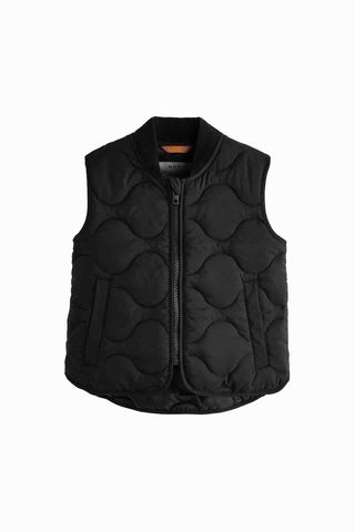 Black Quilted Gilet