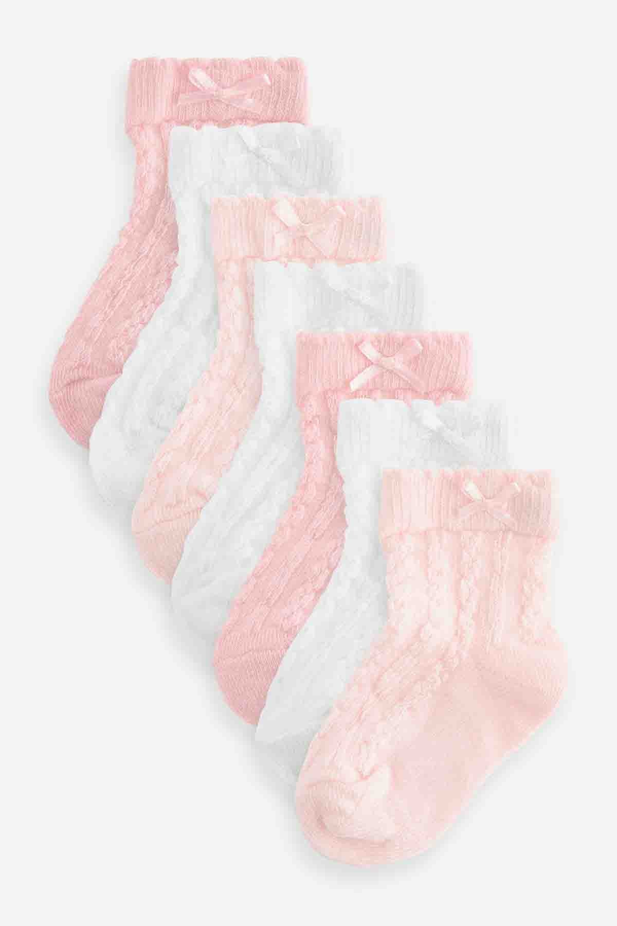 Pink Baby Cable Socks 7 Pack | Socks | next, <p>Pink Baby Cable Socks 7 Pack</p>. We delivery across Pakistan