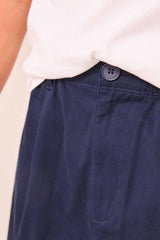 Navy Tapered Smart Trousers