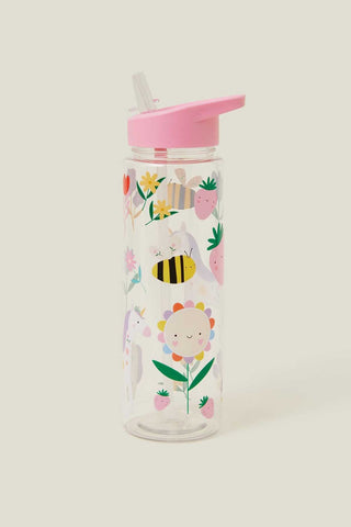Girls Unicorn Flip Straw Water Bottle