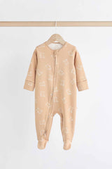 Neutral Baby Bear 100% Cotton Sleepsuits 3 Pack