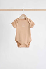 Neutral Baby Short Sleeves Bear Bodysuits 5 Pack