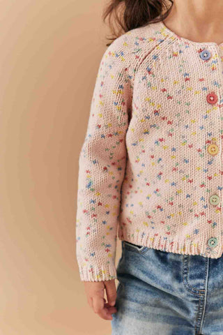 Pink Rainbow Spot Cardigan