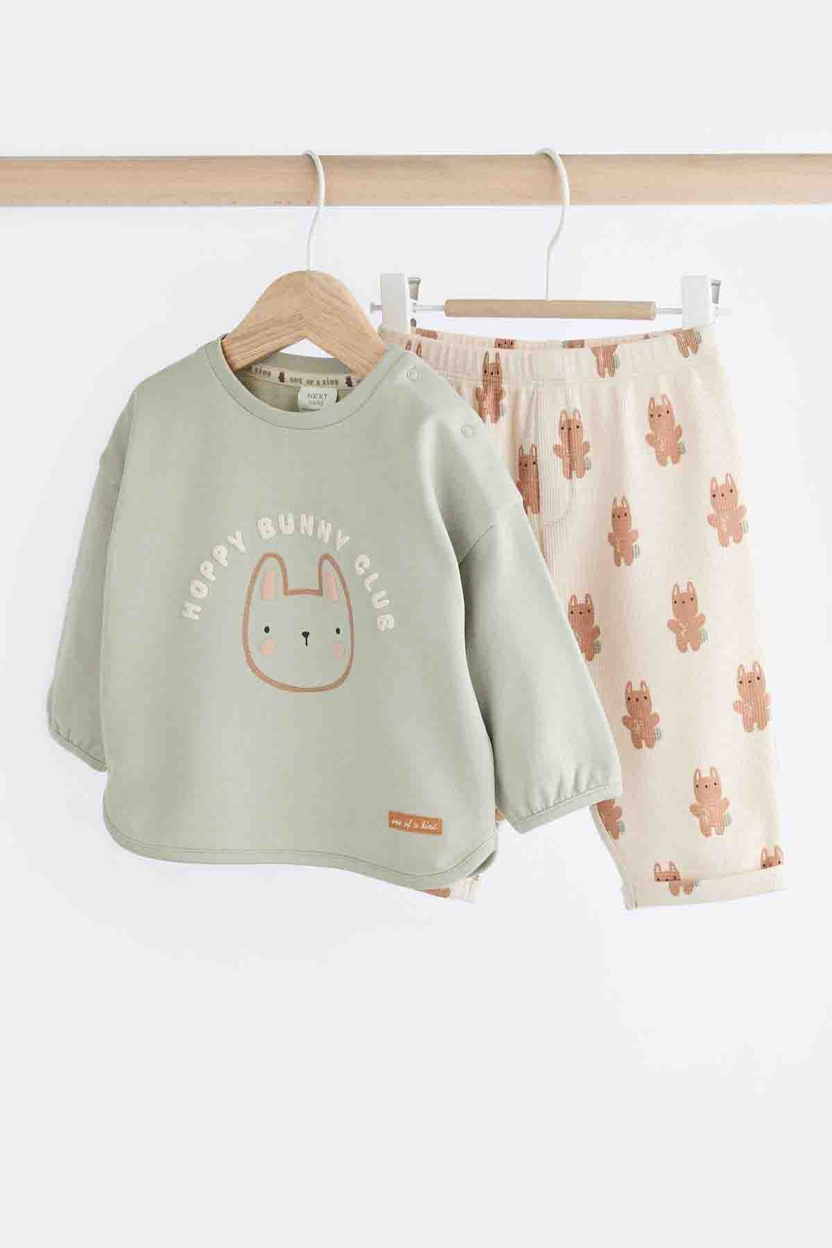 Sage Green Varsity Bunny Baby Long Sleeve Top And Leggings Set | Sets | next, <p>Sage Green Varsity Bunny Baby Long Sleeve Top And Leggings Set</p>. We delivery across Pakistan