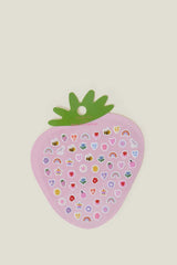 Girls Strawberry Stick-On Earrings