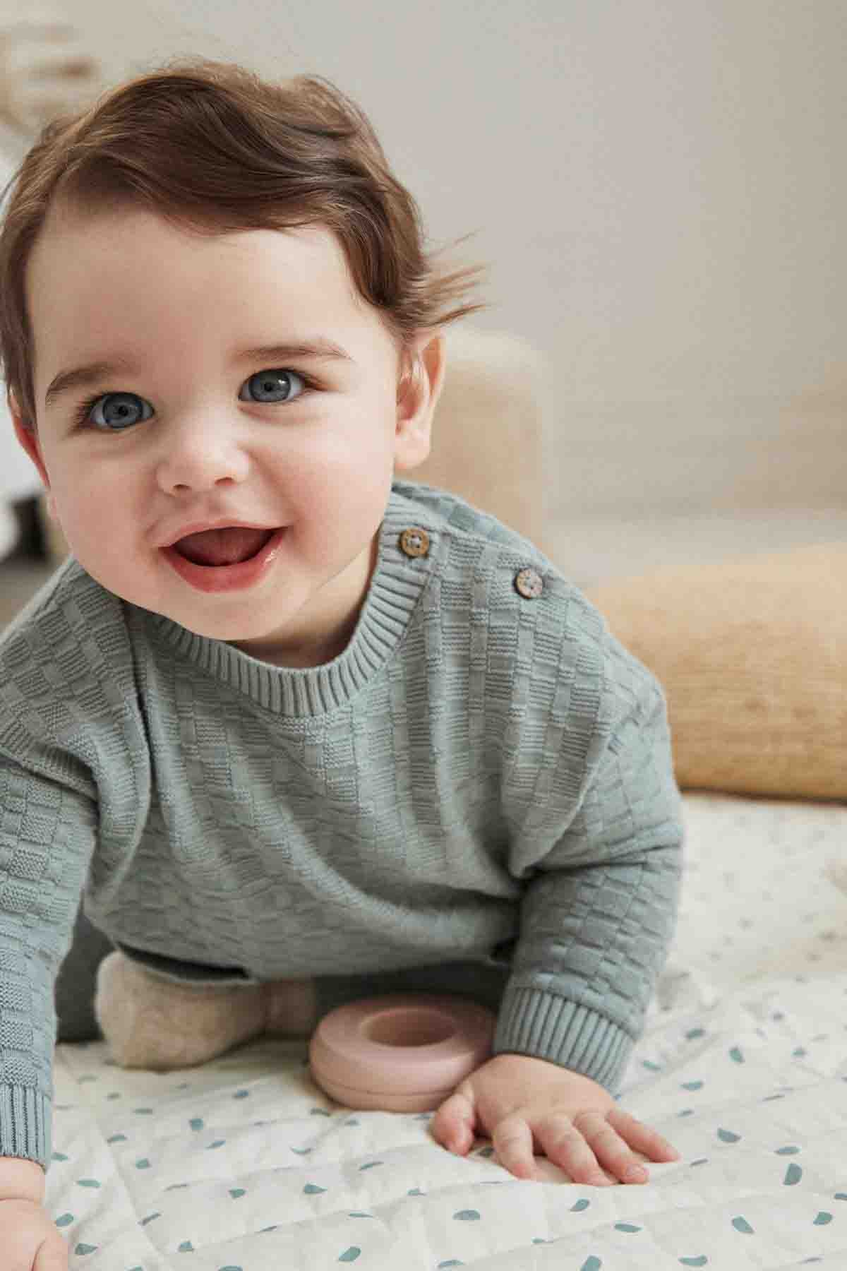 Mineral Blue Baby Textured Knit 100% Cotton Top and Leggings Set | Sets | next, <p>Mineral Blue Baby Textured Knit 100% Cotton Top and Leggings Set</p>. We delivery across Pakistan