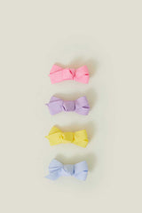 4-Pack Girls Bow Hair Clips