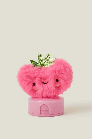 Girls Faux Fur Strawberry Pencil Sharpener