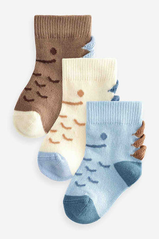 Blue Baby Character Socks 3 Pack