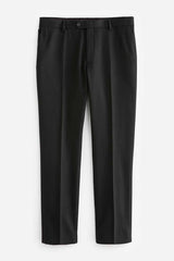 Black Slim Fit Textured Suit Trousers