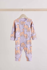 Lilac Purple Baby Footless Sleepsuits 3 Pack