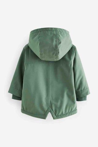 Sage Green Waterproof Borg Fleece Lined Parka