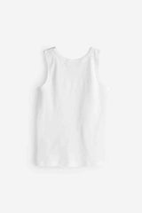 White Organic Cotton Vests 5 Pack
