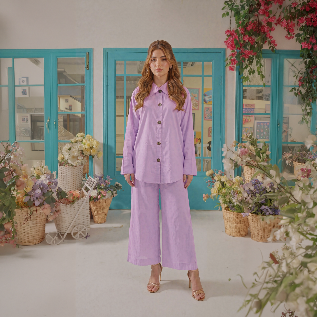 Dusty Peach - Purple