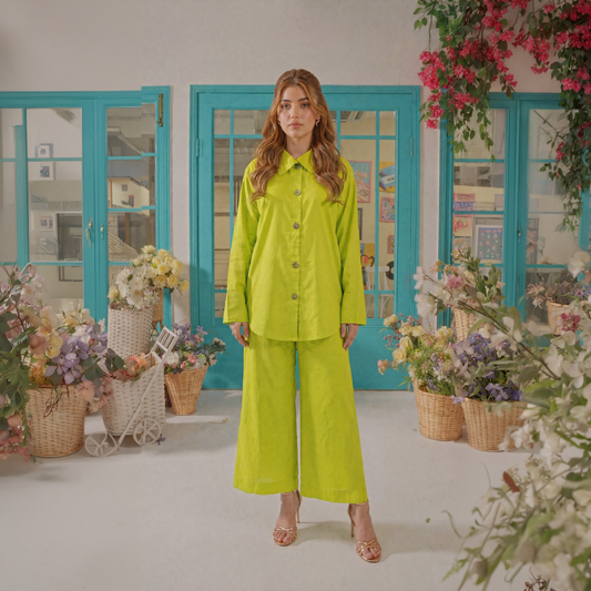 Dusty Peach - Parrot Green