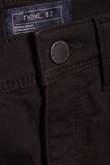 Black Regular Fit Stretch Jeans