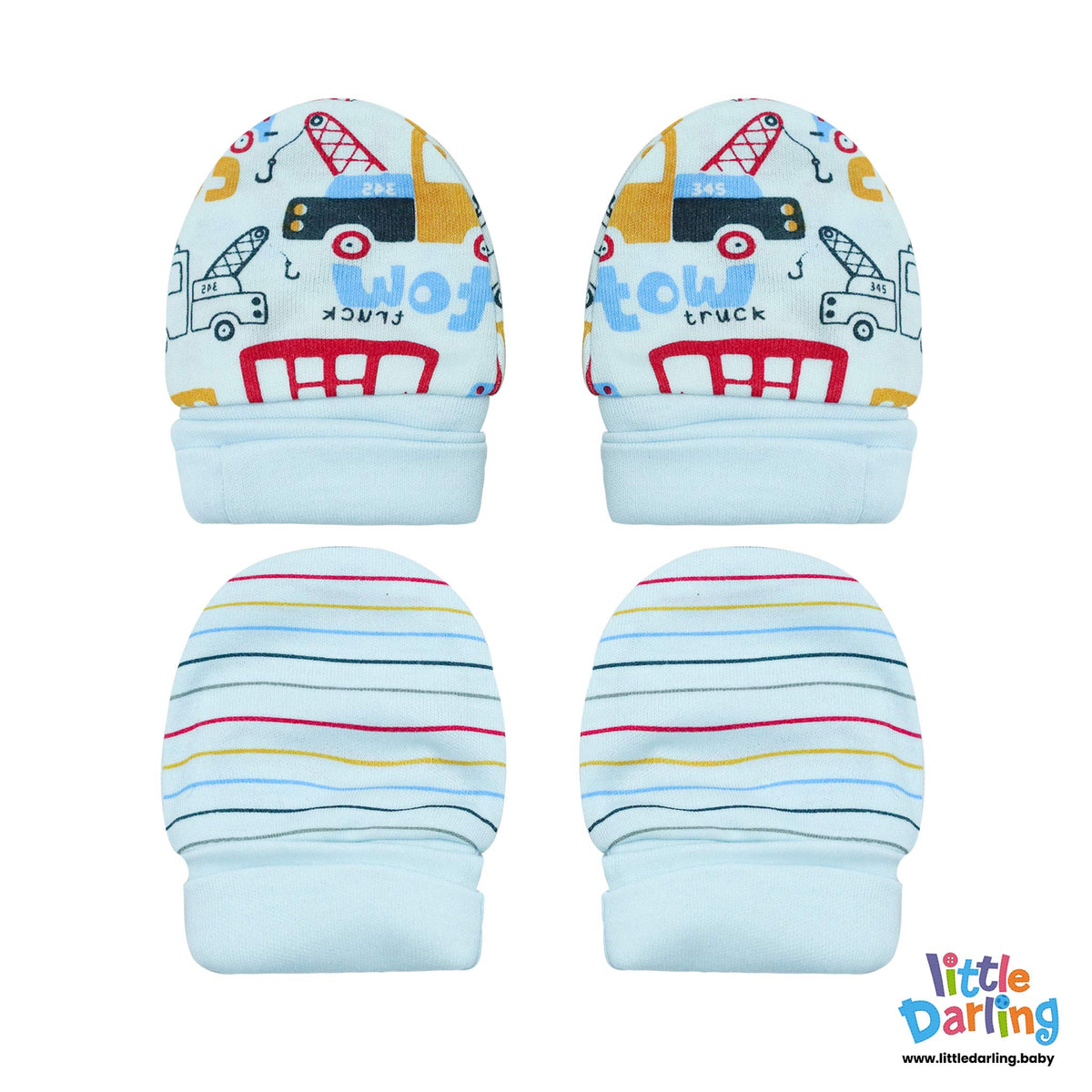 Baby Mittens Pair Pk Of 2 Truck & Car | Little Darling