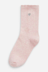 Multi 7 Pack Heart Embroidered Ankle Socks