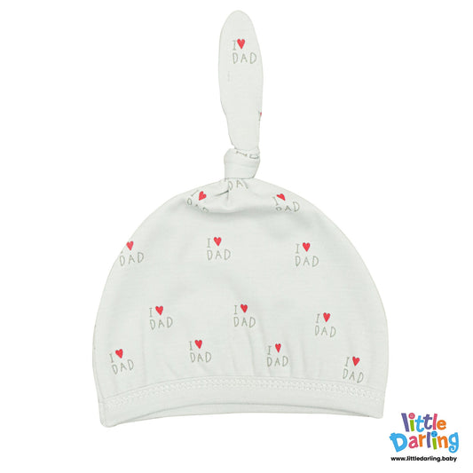 Baby Cap Knotted I Love Dad | Little Darling