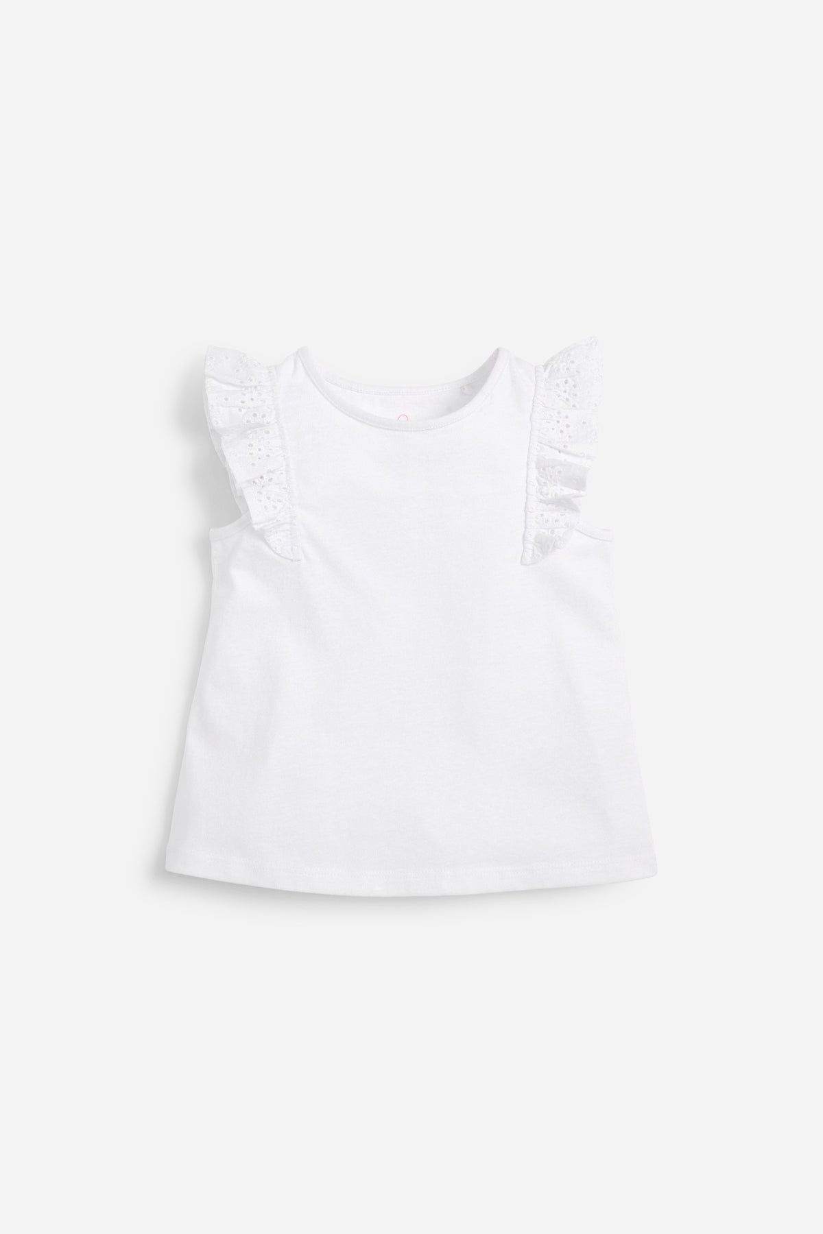 Broderie Frill Organic Vest