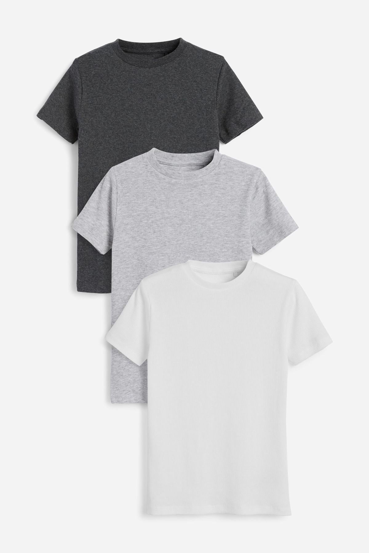 3 Pack Cotton Rib T-Shirts